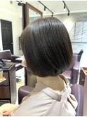【安藤】丸みボブ×チャコールグレージュカラー