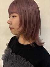 ポート 蕨(PORT)&nbsp;柔らかピンクベージュ×ミディアムレイヤー【高岩美季】