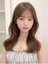 シュガーアンドソルト(SUGAR&SALT) ブリーチなし内巻きロングレイヤーカット小顔シースルーバング