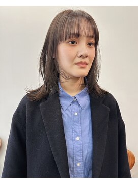 ニール 名古屋 伏見 丸の内(NEELU) 【Neelu_misa】顔周りレイヤーとくすみブラウン