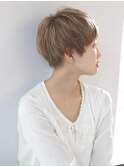 刈り上げない◎無造作ショートヘア/髪質改善◎ホワイトブロンド