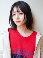 ザ ドッツ(THE DOTS) レイヤーボブ 外ハネ ナチュラルブラウン シースルーバング