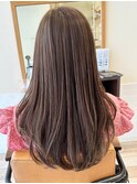 ミルクティーベージュダブルカラーケアブリーチ顔まわりレイヤー