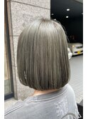 オリーブベージュ＊極細ハイライト
