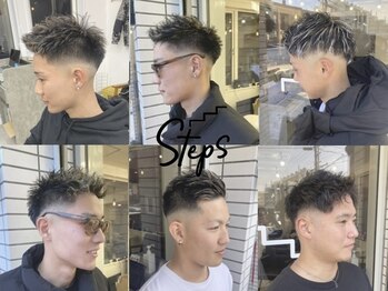 ステップス(Steps)の写真/シェービング/眉カットで髪だけでなく顔もスッキリ!周りと差をつけるスタイル◎【駐車場有/21:30迄予約OK】