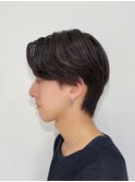 韓国マッシュスペインカールスパイキーショートブルーブラック