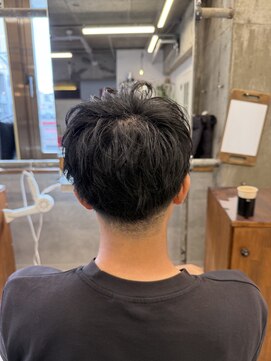 タメ(tame-) サーフカール/フェザーパーマ/ブルーブラック【都賀/メンズ】