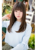 カバーヘア イヴ 戸頭店(COVER HAIR EVE)&nbsp;チャコールグレー斜めバングロングレイヤーh4戸頭20代30代40代