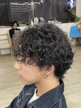 波巻きパーマ