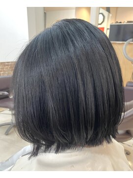 カットハウス はさみの部屋 ショートボブ/レイヤーボブ/縮毛矯正/黒髪/サイドバング