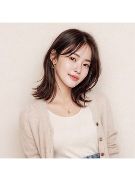 ヘアアンドメイク 心座(hair&make) 大人女性のための艶感ミディ×顔まわりレイヤー