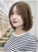 Say.ひし形ボブひし形シルエット韓国ボブボブレイヤーミディアム