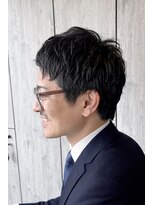 ヘアーリゾートノーブル(Hair Resort Noble) 【メンズショート】ショートパーマビジネススタイル刈り上げ