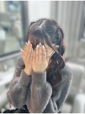 編みあげハーフツイン