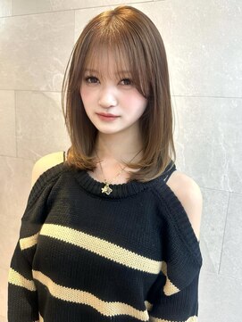 エルバイラビス 大宮(elu by lovis) 《高瀬寛菜》ボブレイヤー/ブラウンベージュ