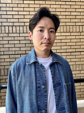 シンク(sync) ニュアンスパーマ センターパート メンズパーマ 大阪美容室