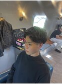 ツーブロック　アップバング