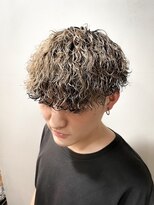 メンズサロン ガウディ 三宮店(men's salon Gaudi)&nbsp;波巻きスパイラルパーマ×ダークブラウンカラー