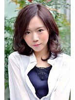 アイビー 吉祥寺(aivee)&nbsp;<aivee>ミディアムレイヤー×流し前髪×カール