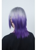 プラチナシルバー＆ブルーパープルグラデーション♪