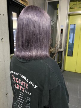 ガルボ ヘアー(garbo hair) ＃ラベンダーカラー＃切りっぱなしボブ＃ガルボヘアー