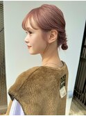 ピンクカラー/ピンクベージュ/ハイトーンダブルカラーヘアセット