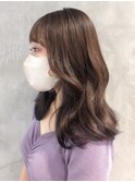 くびれベージュ_チェリーブラウンフェミニンロング_ba430131