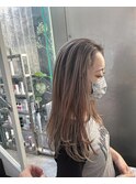 福岡 ブリーチ ベージュ グレージュ ダブルカラー ハイライト