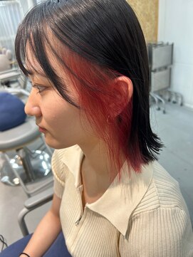 スクリバイタヒエ(SUKURI by tahie) #レッドカラー #イヤリングカラー