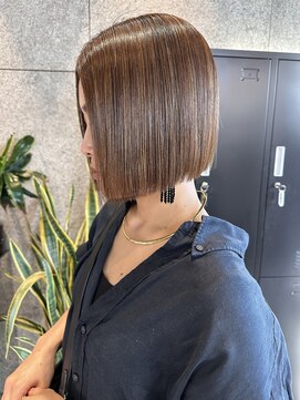 メルバイレガロ 水戸(mer by REGALO) ヘイリーボブ/ハイライト/マロンベージュ