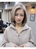 ハイトーン、ミルクティーベージュ、wカラー、レイヤーカット