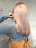 ハイトーン ピンクベージュ ベージュカラー ガルボヘアー