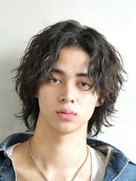 フィフスパーク(fifth PARK)&nbsp;サーフカールセンターパートウルフカット波巻きスパイラルパーマ