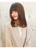 ふんわり韓国風レイヤーミディ/フェイスレイヤー/前髪あり
