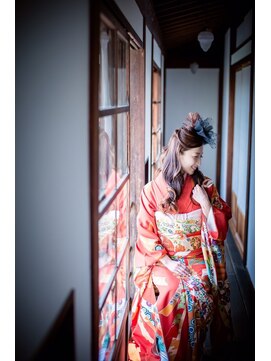 サニー 国府店(Sunny) 振袖とハーフアップで大正ロマンスタイル