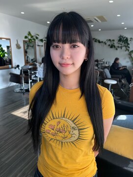 ヘアメイク エイト キリシマ(hair make No.8 kirishima) ブルーブラック+ストレートパーマ