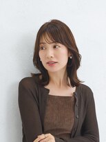 アーサス ヘアー コセ 五井店(Ursus hair cose by HEADLIGHT)&nbsp;ミディアムレイヤー暗めカラーヘーゼルグレージュココアブラウン