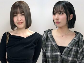 イロウ 天神大名店(IROW)の写真/【*カット+カラー+TR￥7700*】360度可愛い抜け感スタイルをご提案*ショートボブ/レイヤーも人気の天神美容室