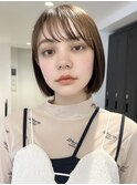 大人ガーリー似合わせカットダークアッシュベージュ艶髪髪質改善