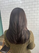 ループウエスト(LOOP WEST)&nbsp;ミディアムレイヤーカット×モノグレージュ　0401