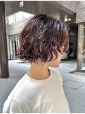 レイヤーボブ　ボブパーマ パーマ ミニボブ 切りっぱなしボブ