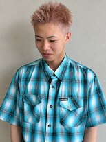 グラムアッシュ(GLAM ASH) ペールピンク ピンクベージュ ハイトーン ブリーチ 刈り上げ