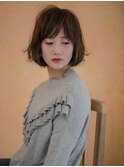 無造作カジュアル小顔ショートボブ
