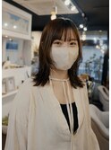 大人かわいいミディアムレイヤーカット
