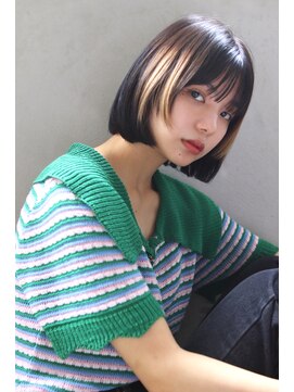 ブラン 広島本通(Blanc) 【Blanc】インナーカラー＿ダブルカラー＿アウターカラー＿ボブ