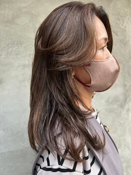 スペシウムバイアンバースデー(spacium by UNBIRTHDAY) 白髪ぼかしベージュ/レイヤーカット