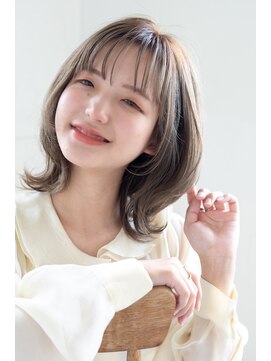 アールイーノウン 阿倍野区昭和町店(re; nown) 大人可愛い20代30代40代小顔ウルフレイヤーボブ丸みショートボブ