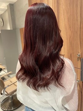 ガリカ 博多(Gallica) 【長まなみ】ブリーチなしでつくる深みのあるツヤ感レッドピンク