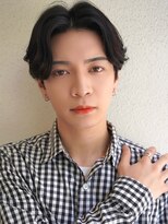 ブゾン(buZon)&nbsp;【buZon ブゾン】センターパートダークアッシュニュアンスパーマ