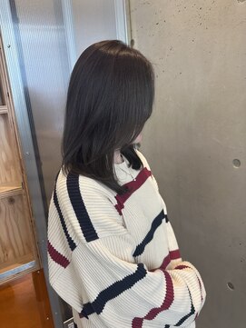 ホネン(honen) レイヤーカット×オリーブグレージュ